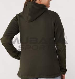 เสื้อสเวตเตอร์สวมหัวมีฮู้ดสีชมพูสำหรับผู้หญิงเสื้อฮู้ดผ้าฟลีซทรงโอเวอร์ไซส์ผ้าคอตตอนเปล่า - Product Image 3