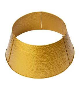 Collar de árbol de Navidad de hierro plateado martillado, soporte clásico para árbol, decoración elegante inspirada para el hogar, Año Nuevo, fiesta de Navidad - Product Image 6