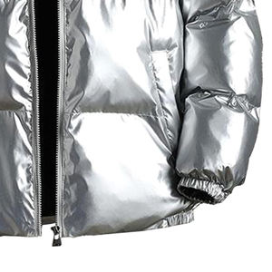 Chaqueta acolchada brillante unisex, peso ligero y ajuste cómodo para material de tela de invierno, MOQ bajo a precio bajo - Product Image 4