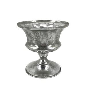 Vase Urne sur Pied en Fer Argenté Antique Moderne Résistant à la Rouille, Centre de Table, Bol sur Pied, Décoration de Mariage, Luxe pour la Maison, Hôtel, Fleurs - Product Image 1