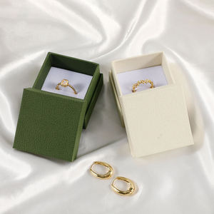 Caja de Joyería Moderna Cuadrada de Lujo con Logotipo Personalizado Ele Queen, Caja de Papel con Tapa y Espuma Impresa para Guardar Anillos y Pendientes - Product Image 4