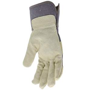 Guantes de trabajo de Palma de cuero de vaca, resistente a la abrasión, agarre mejorado, puño de seguridad extendido, resistente a impactos - Product Image 4