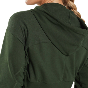 Sudaderas con capucha cortas informales de talla grande para mujer y sudadera de invierno de punto Sudaderas con capucha cortas de alto impacto con soporte - Product Image 4