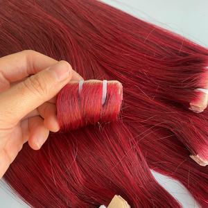 Extensions de cheveux humains vierges vietnamiens 100% Remy, trame unique, lisses et soyeuses, blondes, à fixer par ruban, double trame, non traités, bruts - Product Image 4