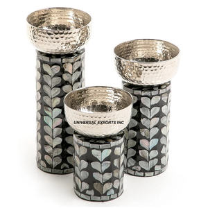 set of Thee Metal Chocolate Bowl Superior Quality Handmade <b>Sweet</b> Bowl Top Selling Decorative Chocolate Bowl - Product Image 1