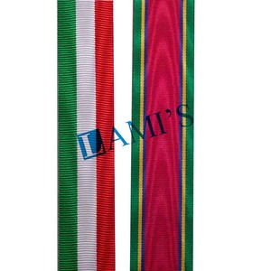 Ruban de médaille de cérémonie russe de marque d'eau de moiré de qualité fine de couleur personnalisée - Product Image 2
