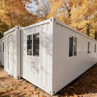 Conteneur d'expédition préfabriqué personnalisé de 30 pieds à double aile extensible, type cabine habitable stable, pour camp de construction isolé