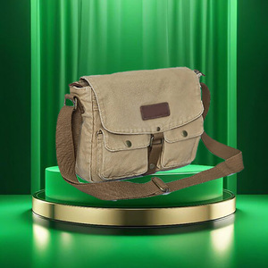 กระเป๋าแมสเซ็นเจอร์ผ้าใบสำหรับผู้หญิงกระเป๋าสะพายไหล่แบบมีซิป - Product Image 2