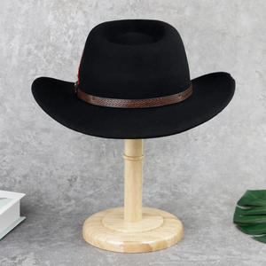 Nuevos sombreros de vaquero de cuero al aire libre para hombres de vaquero occidental personalizados Sombreros de vaquero en cuero genuino Sombreros de moda al por mayor - Product Image 2