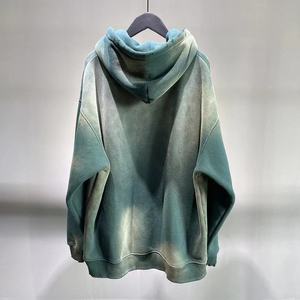 Sweat-shirts unis délavés pour hommes, style confortable, pull-over, tissu tricoté surdimensionné imperméable pour l'automne, streetwear - Product Image 5