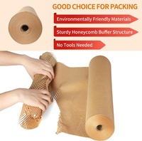 Papier d'emballage en nid d'abeille 15 ''x 164 'papier recyclable fournitures de déménagement papier d'emballage de coussin pour verre d'emballage