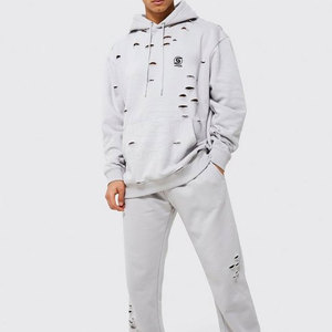 <b>Top</b> Selling OEM Service Men <b>Distressed</b> Hoodies Wholesale Price 100% Cotton Men <b>Distressed</b> Hoodies - Product Image 3