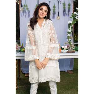 <b>White</b> <b>Chiffon</b> Genre Top - Product Image 2