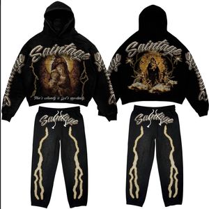 Chándales de lana de versión de invierno de media manga Unisex de secado rápido de alta calidad estilo de firma personalizado con su logotipo de talla grande - Product Image 2