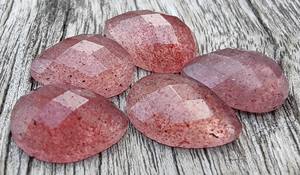 En gros Lavira Naturel Fraise Quartz Cabochon Lâche Poire Forme Rose Cristal Pierres Précieuses Russie Tiers Évaluation Tout - Product Image 4
