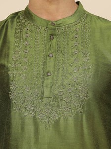 Hot Sale High Selling Ramas Kurtis Traditional <b>Men's</b> Vintage Summer Quick Dry Regular <b>Kurta</b> Set Band Collar Fashionable <b>Pajama</b> - Product Image 2