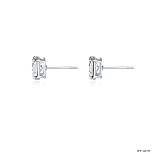 Pendientes de Plata de Ley Románticos al por Mayor con Circonita Cúbica Natural, Baño de Rodio, Corte Ovalado, para Aniversario, Boda, Fiesta - Product Image 4