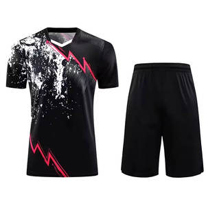 Ensemble de vêtements de tennis pour hommes, chemise et short à séchage rapide pour l'entraînement en plein air et les matchs - Product Image 1