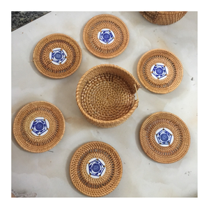 Hot Sale Handmade Rattan Charger Plate Mat - Durable <b>Woven</b> Rattan Plate - Wholesale Eco-Friendly Rattan <b>Coaster</b> - Product Image 6