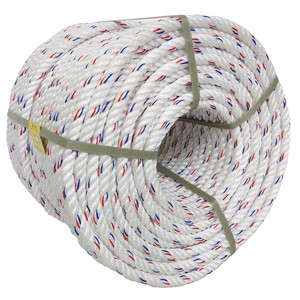 Meilleure vente haute résistance 14MM * 4S * 220M rouge blanc bleu PP corde de pêche 42.20KGS pour l'emballage de l'Agriculture 2 pièces/sac - Product Image 1