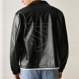 Veste d'hiver en cuir pour homme, professionnelle et résistante, personnalisable selon votre propre design, pour un usage décontracté. - Product Image 2
