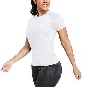 Hauts de yoga pour femmes de haute qualité Styles de créateurs haut de gamme avec séchage rapide respirant et col rond Caractéristiques pas cher en gros - Product Image 2