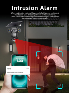 Telecamera di Rete Wi-Fi Solare V380PRO AOV VTS28 a Basso Consumo con Tre Obiettivi, Visione Notturna e Display a Tre Schermi - Product Image 3