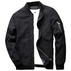 Durable Men's Bomber <b>Jacket</b> <b>with</b> Warm <b>Fleece</b> <b>Lining</b> and Customizable Logo Bomber Men's <b>Jackets</b> - Product Image 1