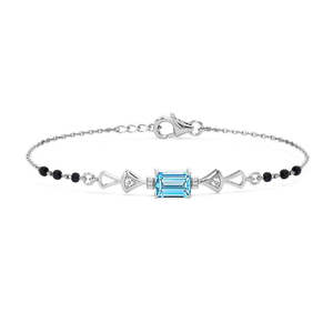 Compre Pulseras Mangalsutra de Plata Pura con Cuentas Finas, Regalo para Esposas - Product Image 1