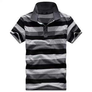 2025 nueva llegada, superventas, camiseta para hombre, moda informal a rayas, camisas de manga corta para hombre, polos transpirables de alta calidad - Product Image 3