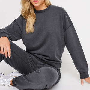 Conjunto Deportivo de Dos Piezas para Mujer, Personalizado, de Manga Larga, Cuello Redondo, Pantalones Jogger, Felpa Suave, para Invierno, Ropa de Estar en Casa - Product Image 4