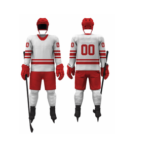 Alta calidad al por mayor 100% poliéster uniforme de hockey sobre hielo sublimación Impresión logotipo bordado uniforme de hockey sobre hielo personalizado - Product Image 5