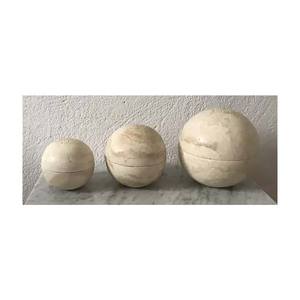 Support en forme de bol d'encens en pierre naturelle en travertin de luxe fait à la main pour la décoration de la maison - Product Image 5