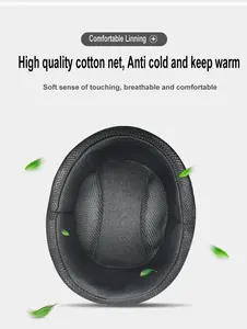 Demi-casque de moto en ABS homologué DOT toutes saisons avec fermeture à dégagement rapide Visière PC résistante aux chocs Ajustement universel - Product Image 4