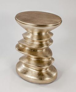 Café de lujo chapado en oro de casta de aluminio y mesa de acento lateral Living ROM decoración de oficina en casa mesa de centro de lujo - Product Image 1
