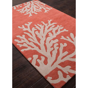 Alfombra de Lana Hecha a Mano Acar, Color Rojo Naranja, Alfombra Moderna para Sala de Estar, Pasillo, Forma Rectangular, 10 mm, Viscosa, para Adolescentes-Tac-423 - Product Image 2