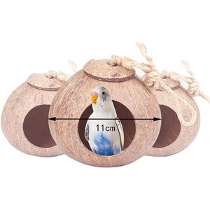 Casa de pájaros con carcasa de coco Natural, respetuoso con el medio ambiente, Nido de Pájaro con escalera, hecho en Vietnam - Product Image 4