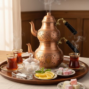 เหยือกน้ำทองแดงสลักลายหรูหราทันสมัย พร้อมฝาและหูจับ เหมาะสำหรับเป็นของขวัญ ร้านอาหาร โรงแรม และเครื่องดื่ม - Product Image 2