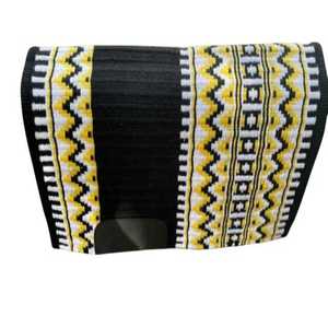 Couverture de selle western classique en laine de qualité supérieure, personnalisable, durable et respirante, coussin lourd pour concours, prix de gros - Product Image 2