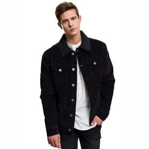 Chaquetas de pana elásticas para hombre OEM con forro de Sherpa de primera calidad, chaquetas de pana estilo callejero bordadas personalizadas para hombre - Product Image 4