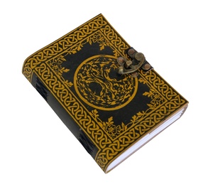 Diario redondo de árbol de cuero genuino al por mayor, cuaderno Vintage hecho a mano con logotipo personalizado, diario de escritura no recargable, fabricante - Product Image 3