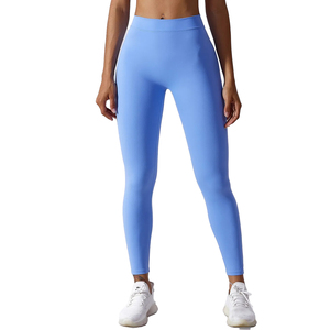 Couleurs unies taille haute sans couture Sexy Fitness Push Up Leggings femmes jambières d'entraînement butin Leggings pour les femmes - Product Image 1