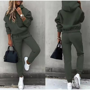 Survêtement pour femme avec logo personnalisé, 100% coton, écologique, respirant, vêtements décontractés, vente d'usine - Product Image 2