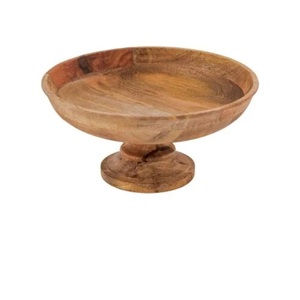 Plato de servidor de cazuela de aspecto real, cuenco grande de madera, diseño de textura decorativa, vajilla, catering de Hotel, cuenco para servir comida - Product Image 1