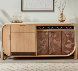 Buffet en bois massif avec refroidisseur à vin intégré - Product Image 6