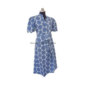 Vestido Maxi de Verano 100% Algodón para Mujer, Estilo Universitario, de Oficina, Profesional, Hermoso, Vintage, Bohemio, con Estampado Floral Digital - Product Image 5