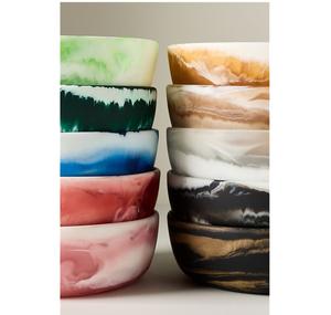 Livraison rapide, nouvelle conception, assiettes plates en résine, bol pour servir les pâtes et le dîner, utilisable en plusieurs couleurs, bols de décoration de mariage - Product Image 1