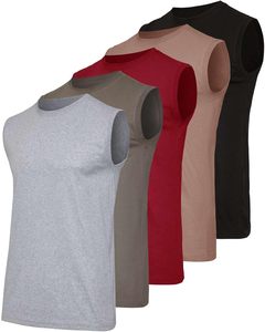 <b>Men</b> Casual Sleeveless Tank <b>Top</b> Gym Fitness <b>Muscle</b> Shirt Breathable Quick Dry Washed Cotton Blend Athletic Workout for Training - Product Image 5