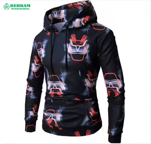 Nouvelle collection printemps, sweat à capuche unisexe à impression numérique 3D, 100% polyester, doublure respirante à séchage rapide, vêtements décontractés tendance - Product Image 3