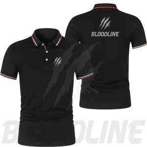 Chemise à manches courtes pour homme Bloodline, couleur unie, coton tricoté, respirant, coupe classique, 220g, bleu - Product Image 4